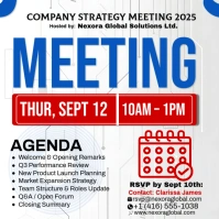 White Professional Modern Corporate Company Meeting Flyer – Clean, Editable & Professional Business Square (1:1) template