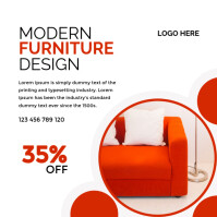 White Professional Modern Furniture Promo Flyer Elegant Sale Poster Design Instagram Post template