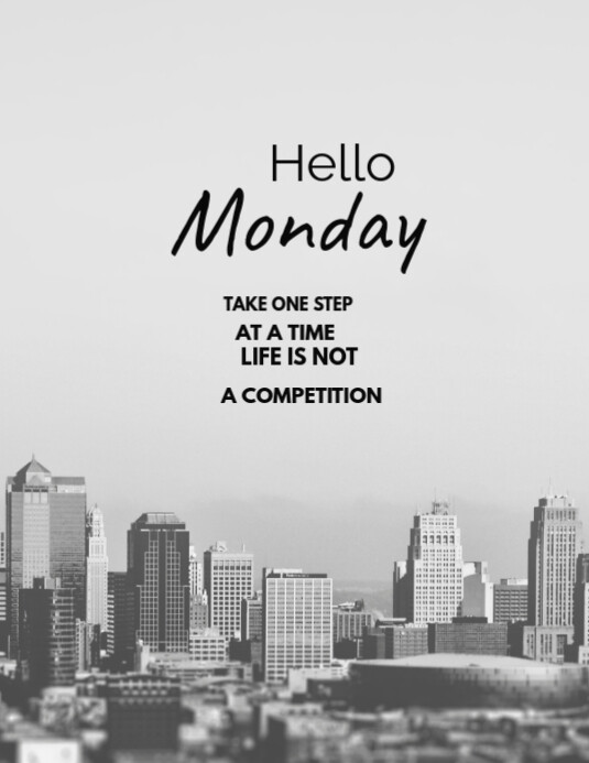 Copy of White Professional Monday Motivation Flyer (us Letter ...