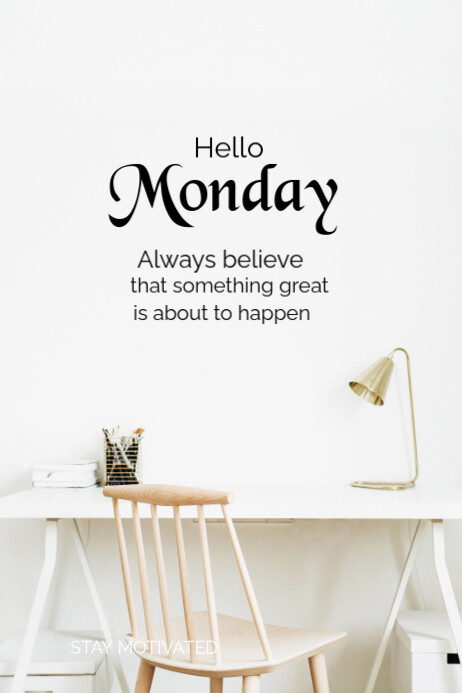 White Professional Monday Motivation Poster Template | PosterMyWall