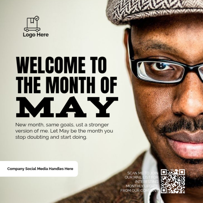 Instagram Welcome Message Examples White Professional Monthly Welcome Message Instagram Post Template ...