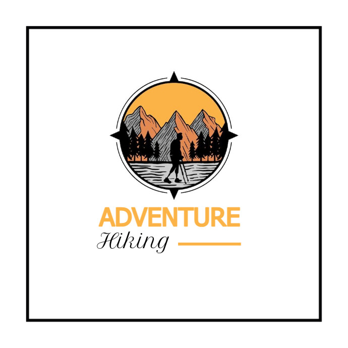 White Professional Mountain Logo, Mountain Logo Design, Mountain Logo, Hiking Logo, Adventure  Logo template