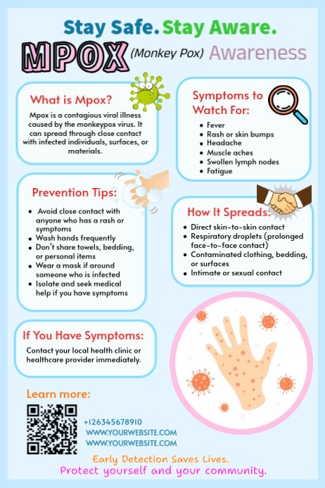 White Professional Mpox Awareness Poster template