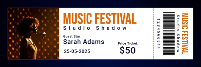 White Professional Music Festival Twitter Banner Twitter-header template