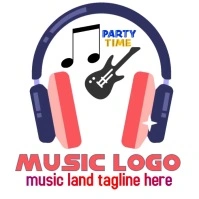 White Professional Music Logo Логотип template
