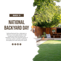 White Professional National Backyard Day Instagram Post template