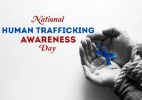 White Professional National Human Trafficking Awareness Day Template  Postcard