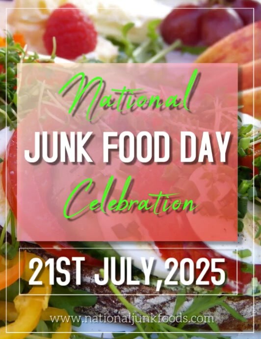 White Professional National Junk Food Flyer  Flyer (us Letter) Pamflet (VSA Brief) template
