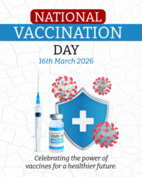 White Professional National Vaccination Day Instagram Portrait template