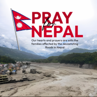 Wit Nepal Flood Relief Publicación de Instagram Template