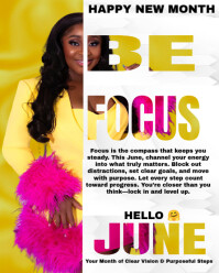 White Professional New Month Flyer  Instagram Portrait template