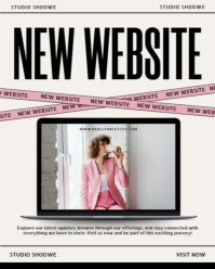 White Professional New Website Instagram Portrait template