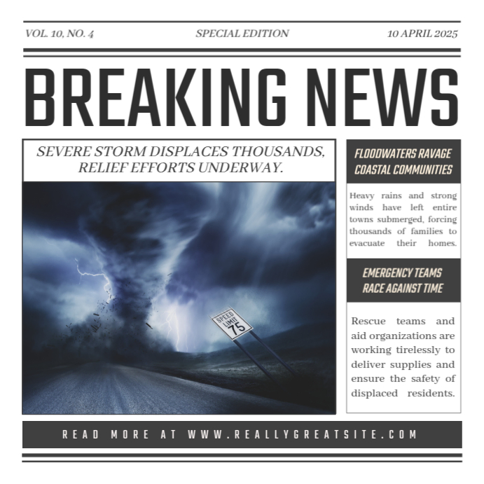 White Professional News Article Instagram Post Template | PosterMyWall