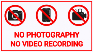 White Professional No Photography Poster Desi Digitalanzeige (16:9) template