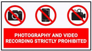 White Professional No Photos Or Videos Allowe Ekran reklamowy (16:9) template