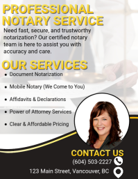 White Professional Notary Services Flyer template