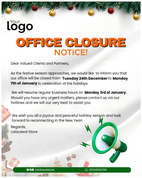 Temporary Closure Notice Flyers Template | PosterMyWall