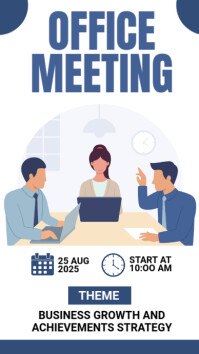 White Professional Office Meeting Timetable Instagram Story Instagram-verhaal template
