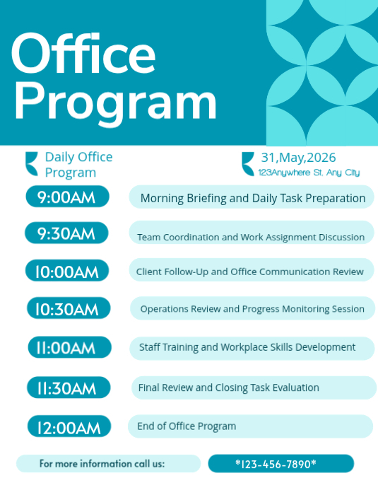 White Office Program Flyers Template | PosterMyWall
