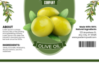 White Professional Olive Oil Label Label template