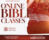 White Professional Online Bible Classes Medium Rectangle สามเหลี่ยมขนาดกลาง template