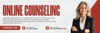 White Professional Online Counseling Twitter Banner template