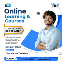 White Professional Online Course Instagram Post template