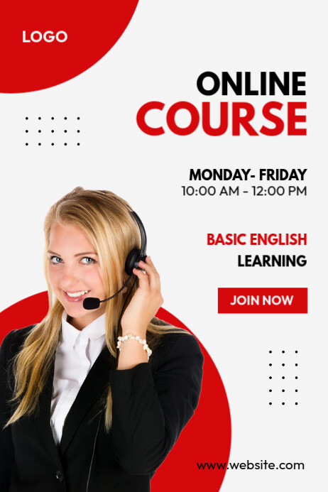 Course Poster Example Copy of White Professional Online Course Poster | PosterMyWall