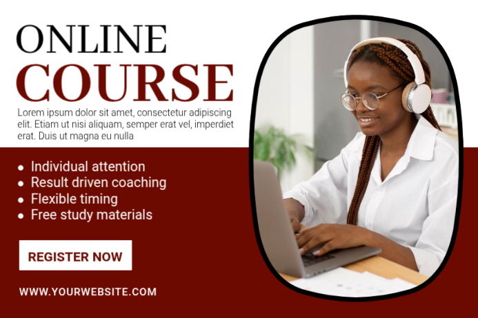 Online Course Promotion Posters Template | PosterMyWall