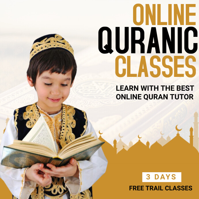 White Professional Online Quranic Classes Ins โพสต์บน Instagram template