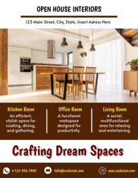 White Professional Open House | Real Estate Flyer Advertisement | Interiors template