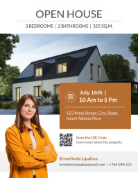 White Professional Open House | Real Estate Flyer Advertisement White Brown And Black Colors 2025 20 template