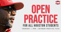 White Professional Open Practice Event Facebook Shared Image template