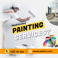 White Painting Services Instagram Post Template