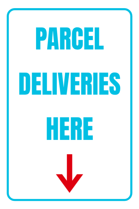 White Professional Parcel Deliveries Here Package Drop Zone Delivery ...