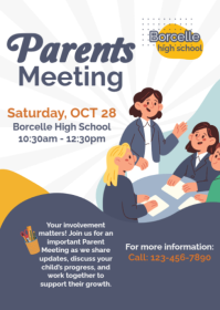 White Parent Meeting A6 Template