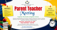 白色 Parent Teacher Meeting Изображение, которым поделились на Facebook Template