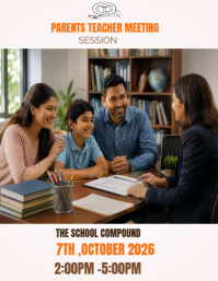 White Parent-Teacher Meeting Ulotka Template