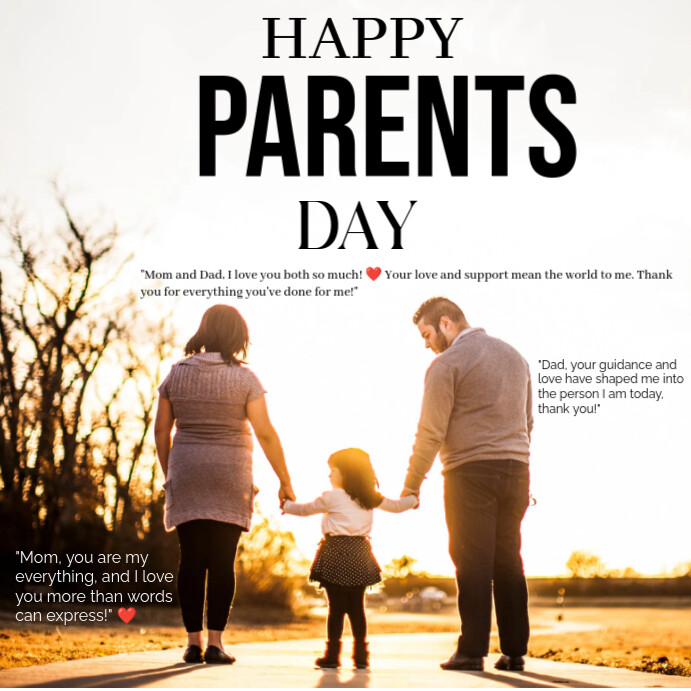 White Professional Parents Day Instagram Post Template | PosterMyWall