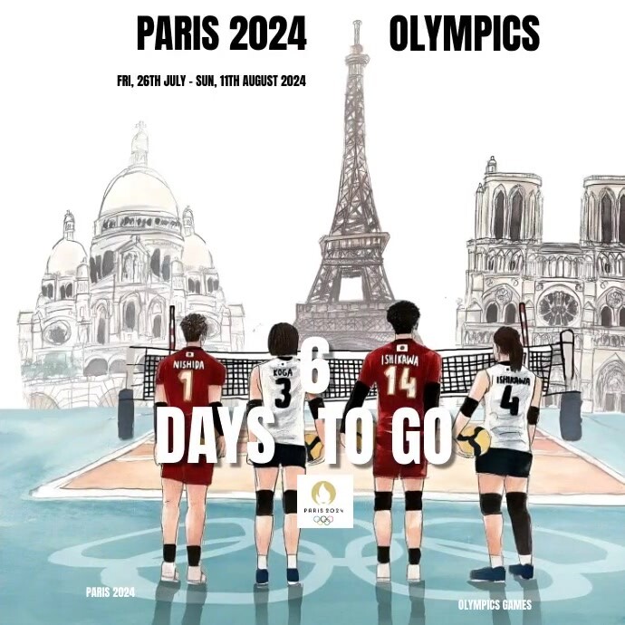 White Professional Paris Olympics Countdown Templat | PosterMyWall