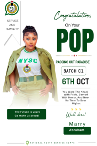 White Professional Passing Out Parade Pinterest Graphic template