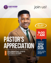 Hvid Pastor's Appreciation Event Instagram Portrait Template