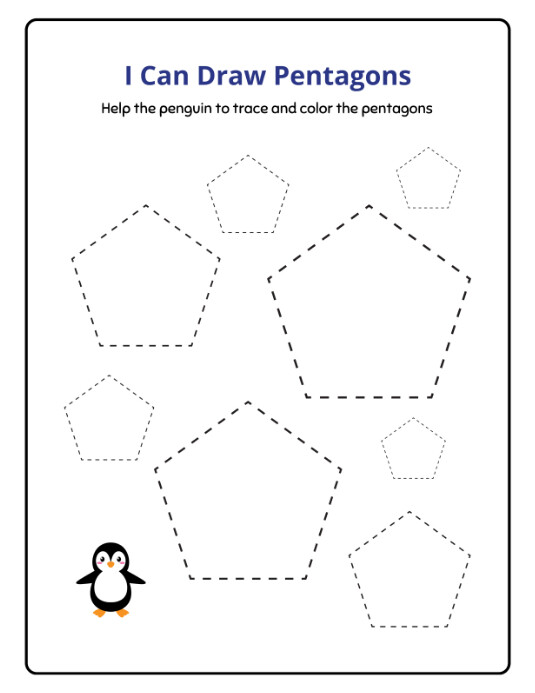 White Professional Pentagon Tracing Flyer (us Letter) Template ...