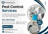 White Professional Pest Control Services A2 template