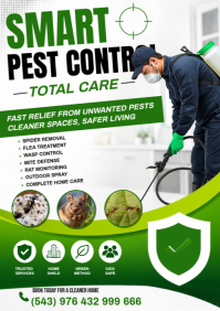 White Professional Pest Control Services A4 template