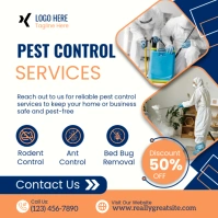 White Professional Pest Control Services Instagram Post template