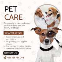 White White Professional Pet Care Services Instagram Post Wpis na Instagrama Template