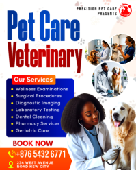 White Professional Pet Care veterinary animal dog cat hospital vet doctor medical wellness clinic Se Instagram Portrait template