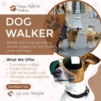 White Professional Pet Walker Services Instagram Post template