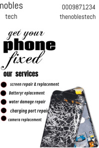 White Professional Phone  Poster Póster template